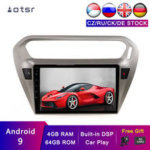 AOTSR-reproductor Multimedia con Android 9 y GPS para Peugeot, unidad principal de Radio DSP, 4G + 64G, para Peugeot 301 2008-2014 2024 - compra barato