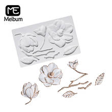 Meibum Fondant Mould Camellia Pattern Gumpaste Sugarcraft Baking Tools Silicone Mold Flower Relief Cake Decorating Tools 2024 - buy cheap