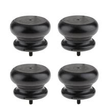 Black Round Wood Furniture Replacement Legs Sofa Feet for Tables Beds Cabinets, Settee - 4pcs Pack 2024 - buy cheap