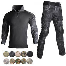 Military Uniform Shirt & Pants Army Tactical Combat Training Suits with Elbow & Knee Pads Men Hunting Airsoft Shooting Clothes 2024 - buy cheap