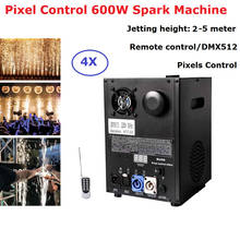 Remoto máquina de fogo de artifício dmx spark fountain 600 w efeitos pirotecnia frio para casamento evento laser mostrar dj luz festa noite clube 2024 - compre barato