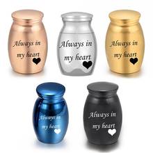 3*4cm Small Memorial Stainless Steel Cremation Funeral Urn Ashes Commemorate Pet Hair Remains Waterproof Funeral Keepsake Urn 2024 - buy cheap