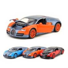 1:32 Scale Diecast Alloy Metal Super Sports Car Model For Bugatti Veyron Collection Pull Back Sound&Light Toys Vehicle 2024 - buy cheap