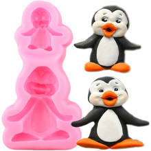 3D Penguin Silicone Mold Christmas Fondant Cake Decorating Tools Cupcake Topper Candy Polymer Clay Chocolate Gumpaste Moulds 2024 - buy cheap