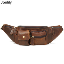Jonlily bolsa de ombro masculina, bolsa de cintura em couro legítimo, casual fashion de peito para adolescentes, nova bolsa sling-kg348 2024 - compre barato