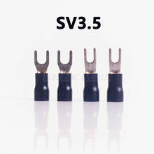 Conector de Cable de horquilla, Terminal de aislamiento de engarce de pala, SV3.5-3, SV3.5-4, SV3.5-5 2024 - compra barato