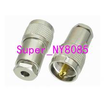 1pce Connector UHF PL259 male plug clamp RG58 RG142 LMR195 RG400 cable Straight 2024 - buy cheap