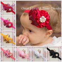 Chic Newborn Glitter Sequins Bowknot Headband Toddler Baby Girls Pearl Flower Hairband Rose Headwear Children Birthday Gifts 2024 - buy cheap