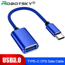 USB-C OTG кабель Type-C "папа" в USB "Мама", 2,0 Женский металлический конвертер для Samsung S10 S9 Macbook Xiaomi Mi8 Huawei USB2.0 Type-C OTG 2024 - купить недорого
