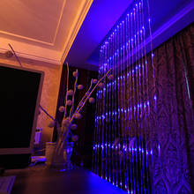 Led cachoeira cortina icicle led string luz chuva chuva chuva de meteoros fadas corda guirlanda casamento natal fundo decoração luz
