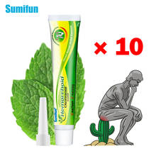 Sumifun 10Pcs Mint Hemorrhoids Ointment Internal and External Anal Fissure Cream Pain Reliving Cooling Herbs Medical Plasters 2024 - buy cheap