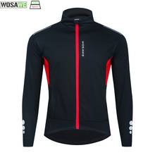 WOSAWE Winter Warm Up Thermal Fleece Three Layer Cycling Jacket Bicycle MTB Road Bike Clothing Windproof Long Jersey Black 2024 - buy cheap