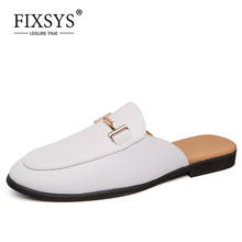 Fixsys venda quente homens metade slipprs ao ar livre respirável meia loafers homem mulas leve arrastar sapatos fivela design masculino sapato casual 2024 - compre barato