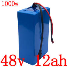 Bateria elétrica para bicicleta, 48v, 48v, 12ah, bateria de íon de lítio, 48v, 500w, 750w, 1000w, motor com carregador 2a 2024 - compre barato