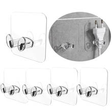 Transparent Hook Wire Rack Power Plug Storage Holder Wall Hook Cable Winder Household Products 2024 - buy cheap