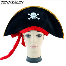 Jack Sparrow-Sombrero de capitán pirata de Piratas del Caribe, sombrero de fiesta de carnaval, disfraces, accesorios de Halloween 2024 - compra barato
