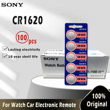 100pcs Sony 100% Original CR1620 Lithium Battery For Watch Car Key Remote Comtrol cr 1620 ECR1620 GPCR1620 3v Button Coin Cell 2024 - buy cheap