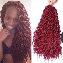 Mtmei Hair Goddess Faux Locs Crochet Hair 18" 24Strands Dreadlocks Hair Extensions Synthetic Crochet Braids Hair Black Brown Bug 2024 - buy cheap
