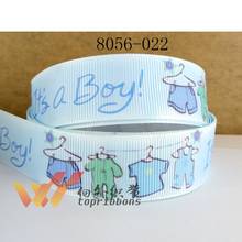 Free shipping christmas ribbon it is a boy ribbon 7/8" 50 yards printed grosgrain ribbon 8056-022 2024 - buy cheap