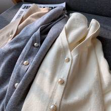Peonfly estilo coreano camisola feminina nova primavera 2020 único breasted malha cardigan casual conforto macio casaco sólido feminino 2024 - compre barato