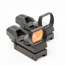 Tático 20mm ferroviário rifle espelho caça óptica holográfica red dot scope reflexão 4 cross line âmbito tático 2024 - compre barato