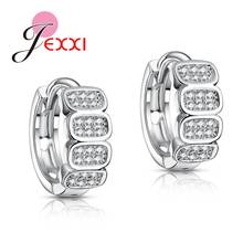 Korean Trend New 2020 Arrivals 925 Sterling Silver Hollow Hoop Earrings Jewelry CZ For Women/Girls Wholesale 2024 - buy cheap