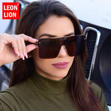 LeonLion 2021 Oversized Sunglasses Women Rimless Sun Glasses Women Luxury Eyeglasses For Women/Men Vintage Oculos De Sol Gafas 2024 - buy cheap