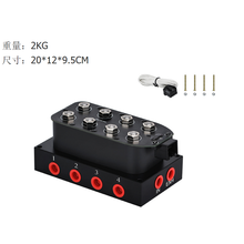 Solenoide de suspensão de ar 12v, válvula selada, alumínio anodizado, resistente à corrosão, solenoide de suspensão de ar de 4 cantos 2024 - compre barato