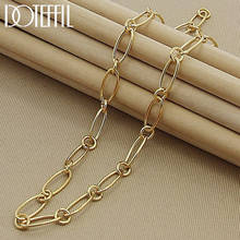 DOTEFFIL 24k Gold Necklace 18 inches Chain For Men Woman Wedding Engagement Party Jewelry 2024 - buy cheap