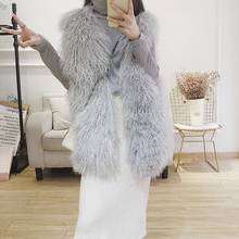 Vangull 2021 New Fashion Faux Fur Coat Winter Women Casual Slim Sleeveless Faux Fox Fur Vest Winter Jacket Women Casaco Feminino 2024 - buy cheap