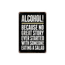 Metal Tin Sign Humor Alcohol Decor Bar Pub Home Vintage Retro 2024 - buy cheap