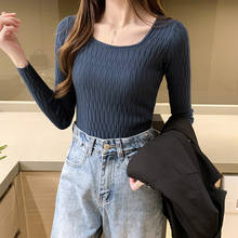 Casual Sweater Slim Sweater Women Solid Knit Sweaters Pullovers Long Sleeve Soft Femme Jumper Top Truien Dames Swetry Damskie 2024 - buy cheap