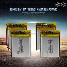 4pc 3.7V 800mAh 603040 Li-ion Lipo Battery Lithium Polymer Battery Lipo cells For Speaker Alarm GPS MP3 MP4 Toy DIY 2024 - buy cheap