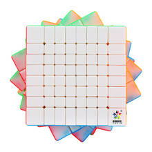 Yuxin cubo mágico profissional, 8x8x8 sem adesivos, cubo mágico 8x8 com 8 camadas, quebra-cabeça profissional, brinquedos para crianças, presente 2024 - compre barato