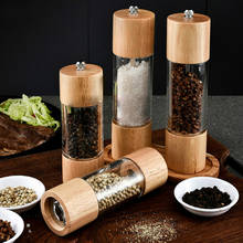 Salt and Pepper Grinder, Glass Pepper Mill with Strong Adjustable Ceramic Grinder Kitchen Cooking Tools 2024 - buy cheap