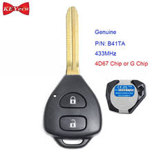 KEYECU OEM Board for Toyota Fortuner Innova Yaris Hilux New Remote Key Fob B41TA 433MHz 4D67 / G Chip 2024 - buy cheap