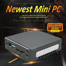 8-го поколения Core i5 8265U I7 8565U маленький настольный мини ПК игровой компьютер Barebone Type-C DP VGA LAN AC WIFI телевизионная коробка с Bluetooth 2024 - купить недорого