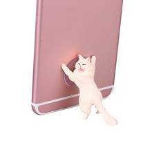 Портативный кошка Форма мобильный телефон держатель крепление на присоске настольная подставка Декор подарок 2024 - купить недорого
