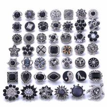 New 18MM Snaps Jewelry Mixed Rhinestone Metal Snap Buttons Fit 18mm Snap Bracelet Bangle Earrings Necklaces for Women Jewelry 2024 - buy cheap