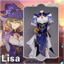 Anime Game Genshin Impact Lisa Witch of Purple Rose Dress Uniqu Uniform Cosplay Costume Halloween Women Free Shipping 2020 New 2024 - buy cheap