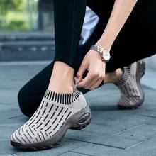 Zapatillas de deporte de plataforma para mujer, zapatos informales con cojín de aire de malla transpirable, cómodos, calcetín, talla grande 2024 - compra barato
