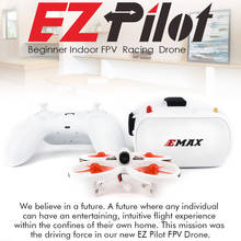 EMAX EZ Pilot для начинающих 82 мм Мини 5,8G Крытый FPV гоночный Дрон с камерой очки RC Дрон 2 ~ 3S RTF версия 2024 - купить недорого