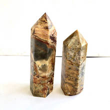 Crazy Onyx-varita de punto de piedras naturales, cristales de cuarzo, minerales, gemas curativas, Reiki, decoración del hogar, 1 Uds. 2024 - compra barato