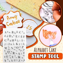 DIY Alphabet Cookie Cutter Embosser Stamp Sticky Decorating Fondant Sugarcraft Cutter   Plexiglass transparent stamp Cake Stamp 2024 - buy cheap