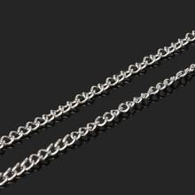 Wholesale 5m/lot Rhodium Plated Cable Open Link Chain Findings for Necklace Bracelets Jewelry Making 2024 - buy cheap