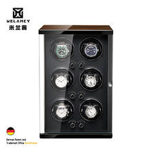 MELANCY Arrival Watch Winder for 6 Automatic Japanese Mabuchi Mute Motor Watches Storage Box Watch Display Case Box Gift 2024 - buy cheap