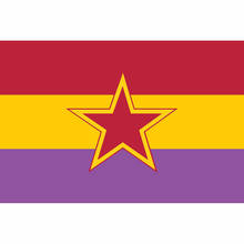 Bandera de la República española con bandera de estrella, 3x5 pies, arandelas de poliéster 100D, bandera de España 2024 - compra barato