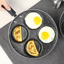 Best selling 4 hole non-stick omelette pan frying pan breakfast egg ham wok bakelite handle slip wear-resistant kitchen tools 2024 - buy cheap