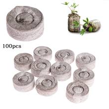 100 pçs pellets de turfa planta plântula blocos de solo começando plugues ferramentas de jardim para jardinagem em casa indoor estufa 30mm 2024 - compre barato