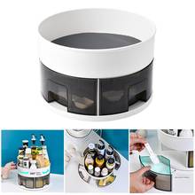 2 Tier Lazy Susan Turntable Cabinet Organizer 360 Rotating Spice Rack Nonslip Spice Jar Display Stand for Kitchen Cosmetics 2024 - buy cheap